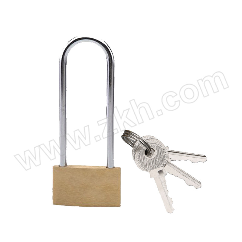 SS/苏识 长梁黄铜挂锁 S-SS002 黄色 锁钩净高55mm 单开 含钥匙×3 1把