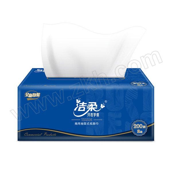 C&S/洁柔 盒装纸面巾 CH013-03A 2层 195×192mm 200抽×36包 1箱