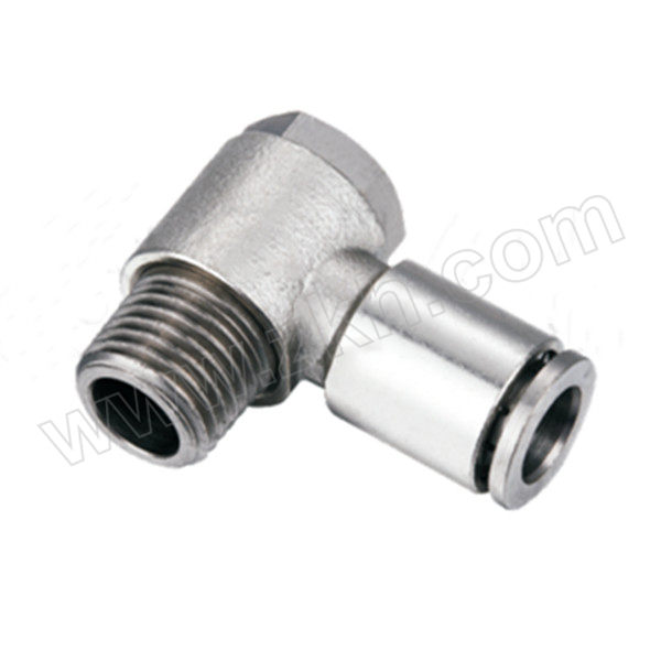 FLYFLOW/福莱福流 IPHT全铜外六角接头 IPHT08-02 快插接口8mm-外螺纹G1/4 1个