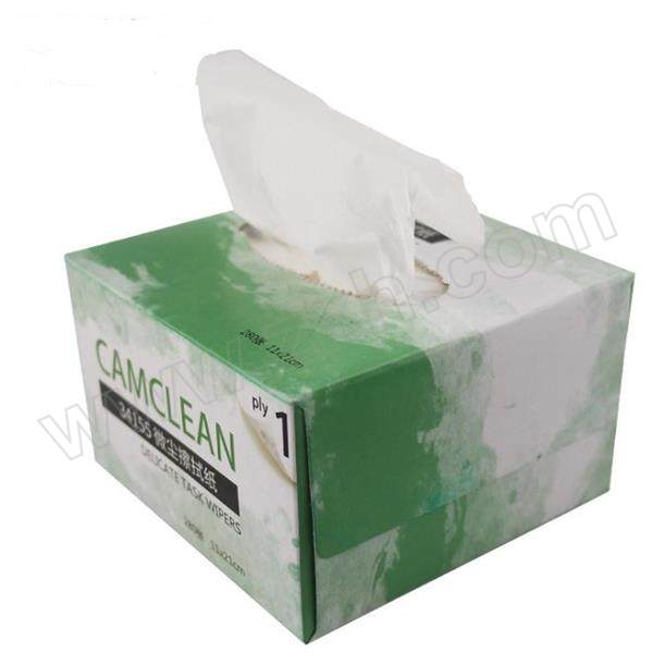 CAMCLEAN/康惠.洁 一次性无尘擦拭纸盒装 34155 白色 11×21cm 280张 1盒