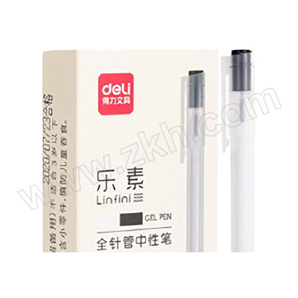 DELI/得力 全针管中性笔 A117 0.5mm 黑色 12支 1盒
