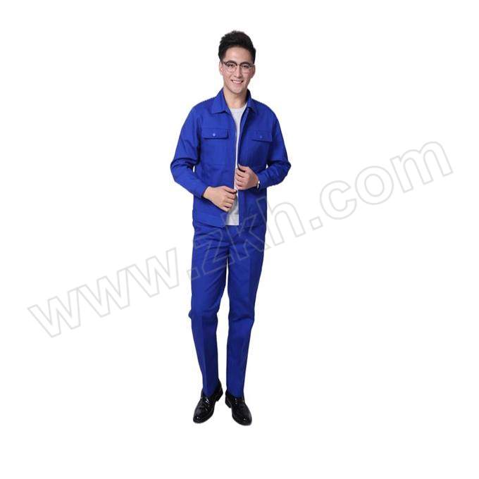 LZ/玲芝 春秋款工作服套装 102 2XL 湖蓝色 1套