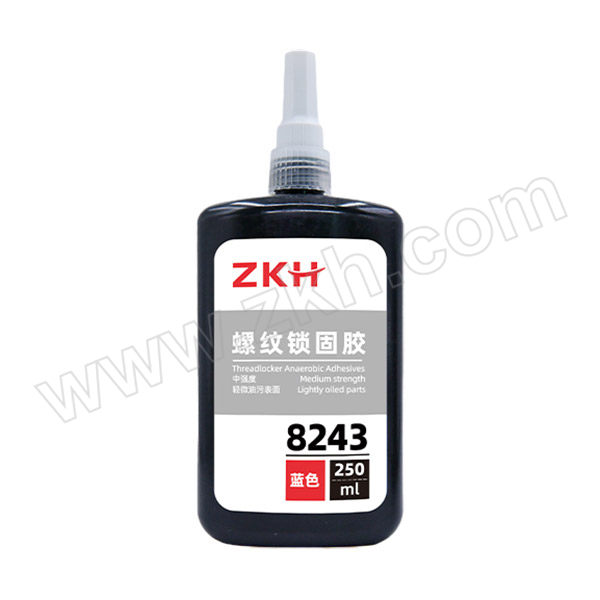 ZKH/震坤行 螺纹锁固胶 8243-蓝色 250mL 1瓶
