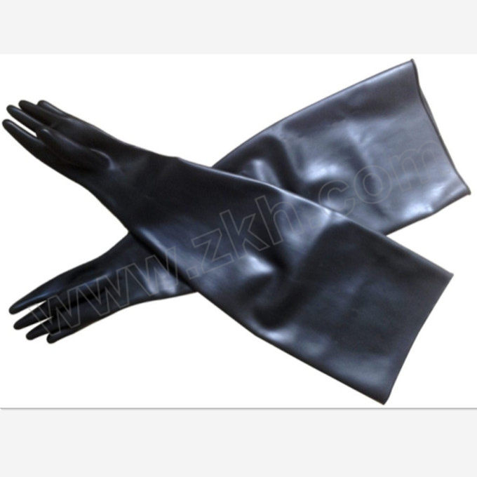 IRP/中辐院 放射性污染防护氯丁橡胶手套 ZFY-CRG-02 均码 含操作箱一体化安装附件 长800mm 袖口φ177mm 左右手可互换 外卷边线径≤φ5mm 厚0.8mm 1副