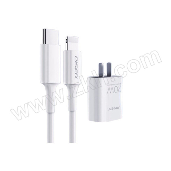 PISEN/品胜 充电套装 TS-C135B PD20W充头+PD20W线 苹果白 纸质彩盒装 1套