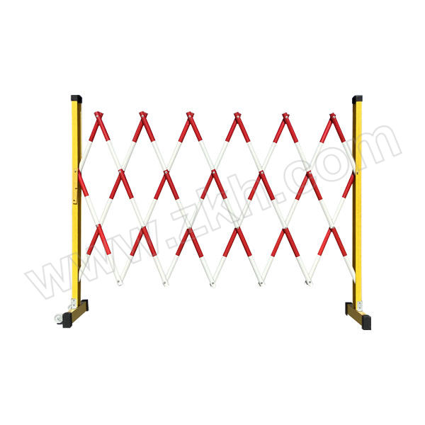 JUYUAN/聚远 玻璃钢管式伸缩围栏 JY-WL-8 红白拼色 1.2×7m 1套