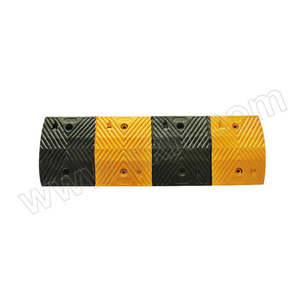 JIALIAO/嘉辽 人字形橡胶减速带 JT3ZP24060 约975×335×48mm 黄黑相间 适用于中型货车 1个
