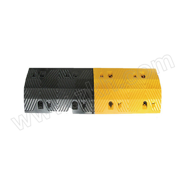 JIALIAO/嘉辽 人字形橡胶减速带 JT3ZP24061 约990×348×67mm 黄黑相间 适用于重型货车 1个