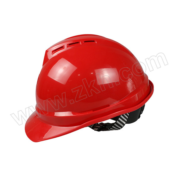 ANDANDA/安丹达 高端硬质款V型ABS安全帽 10149 红色 8点式旋钮帽衬 Y型斑马纹下颚带 30顶内运费自付 1顶