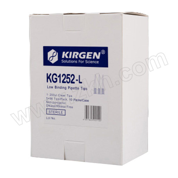 KIRGEN/科进 移液器低吸附吸头 KG1252-L 1~200µL 黄色 带刻度 1箱
