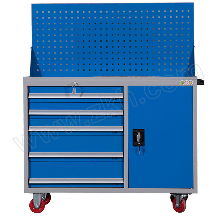 JOYH/震海 五抽单门工具柜 五斗单门工具柜 尺寸1075×515×840mm 灰色+蓝色 1台