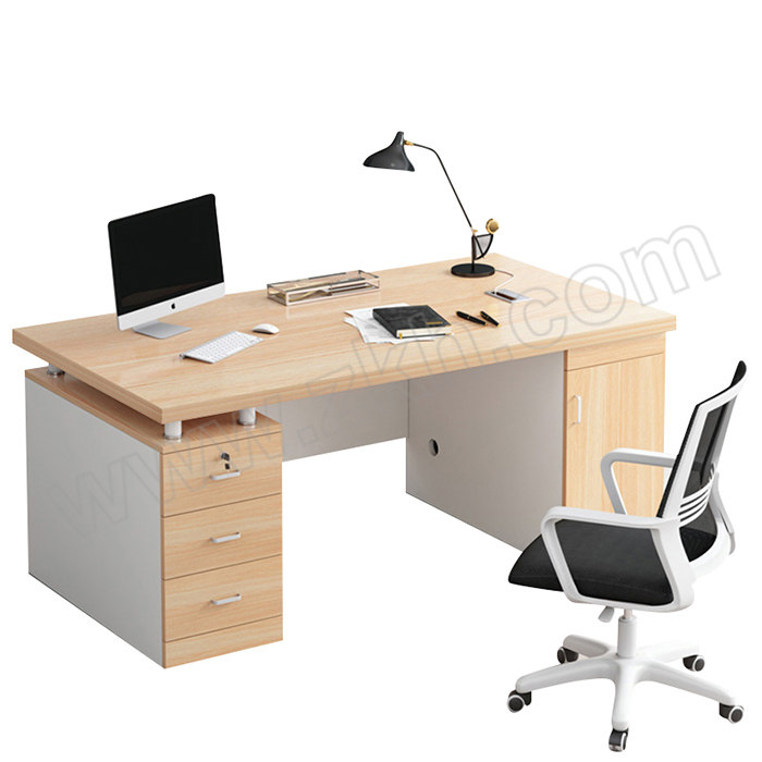 LANRAN/兰冉 1.6米职员办公桌含椅 LR-ZYZ01108 1人位 尺寸1600×700×770mm 无屏风 无线槽 1张