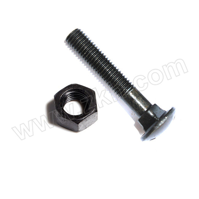 QD/强达螺丝 GB14 大半圆头方颈螺栓(马车螺栓) 碳钢 8.8级 发黑 半牙 粗牙 M14×140 1个
