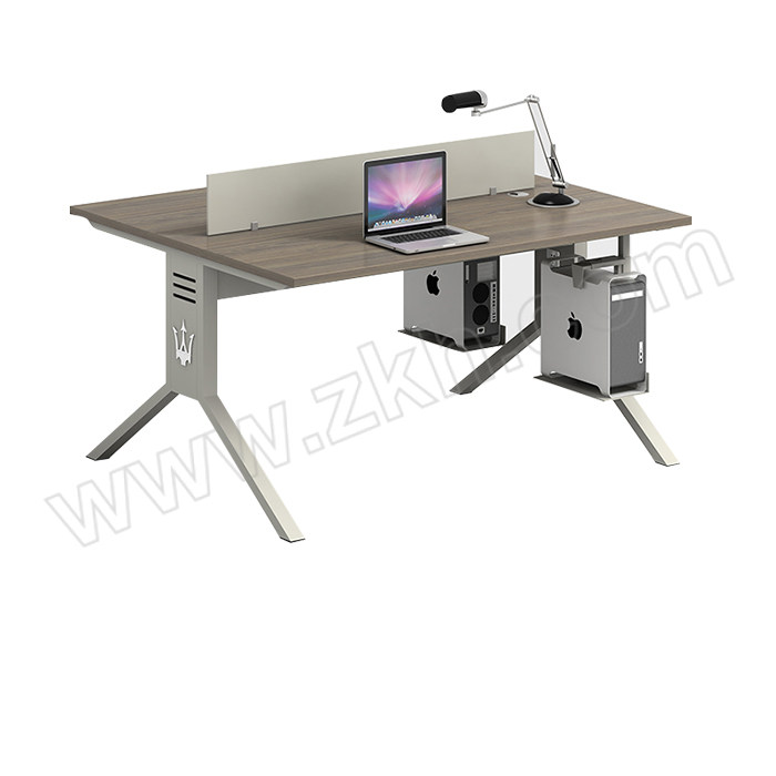 LANRAN/兰冉 面对面双人位职员桌 LR-ZYZ01401 尺寸1200×1200×750mm 有屏风 无线槽 1张