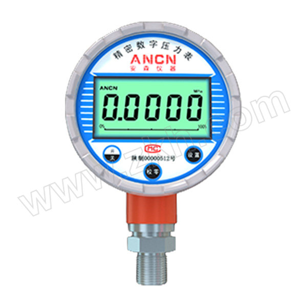 ANCN/安森智能 数字压力表 ACD-200 -100~0kPa 表盘尺寸100mm 一体式径向安装 精度0.5级 连接螺纹M20×1.5 1台