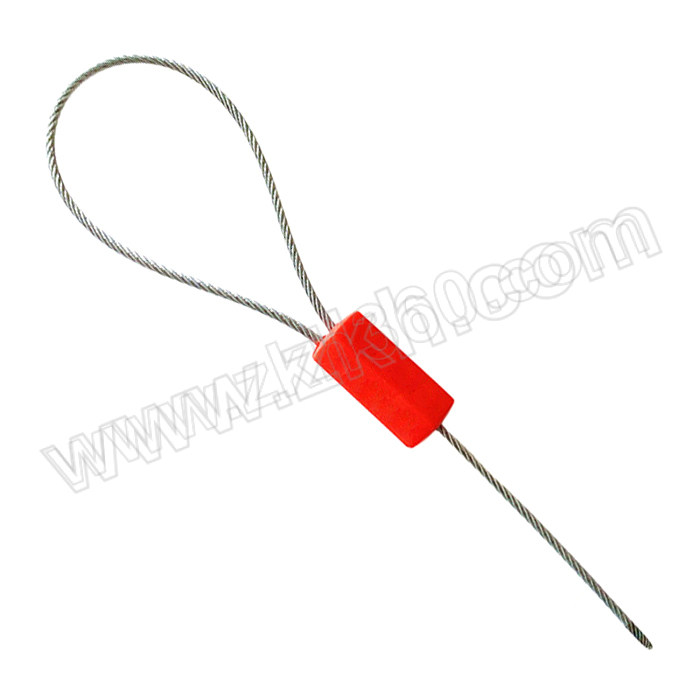 ZHUOHUA/灼华 钢丝铅封锁 R01300 红色空白 长300mm 钢丝φ1.8mm 1条
