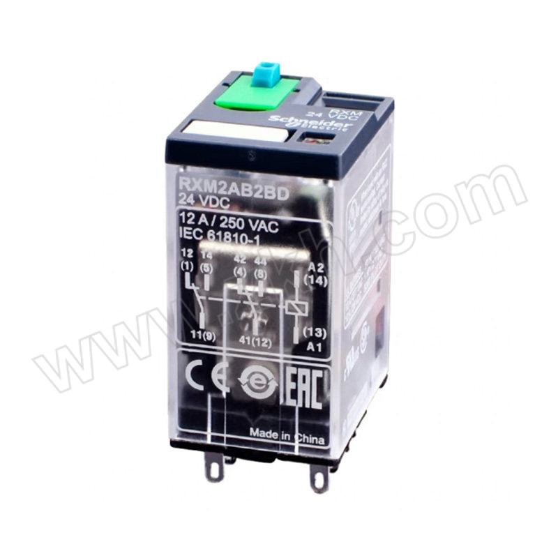 SCHNEIDER/施耐德电气 RXM 中间继电器 RXM2AB2BD 24 V DC 1个