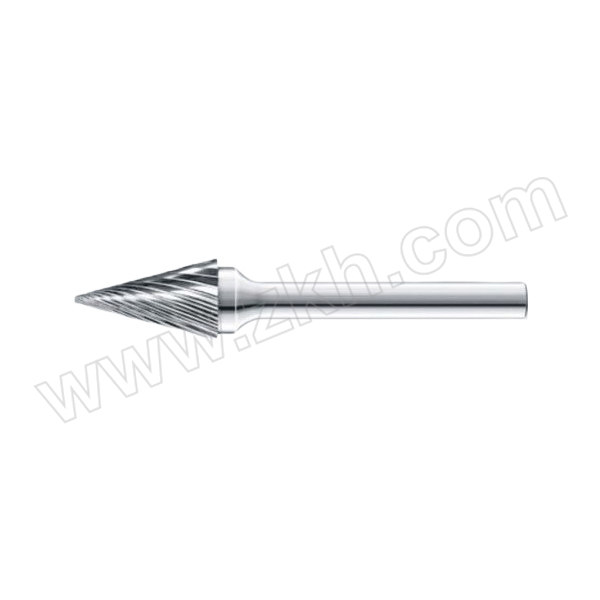 ZKH/震坤行 硬质合金旋转锉(M型） M1020M06 Ø10×20×6 锥形尖头单刃 1支