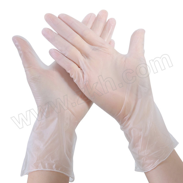 DONGFANGHONG/东方红 一次性PVC手套 透明白 S 4.5g 无粉 1盒