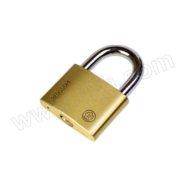 BLOSSOM LOCK/梅花锁 腰圆铜挂锁 BC9040 黄铜色 不通开 锁钩净高21.8mm 锁体宽度40mm 含钥匙×3 1把