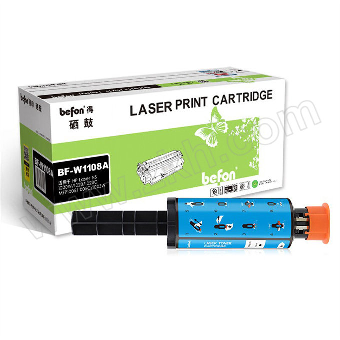 BEFON/得印 粉盒 W1108A 黑色 适用1020a 1020c 1020w MFP1005a MFP1005c MFP1005w 1支 1盒