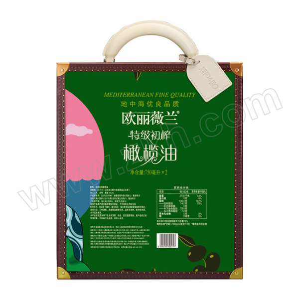 OLIVOILA/欧丽薇兰 橄榄油简装 特级初榨（新老包装） 750mL×2瓶 1盒