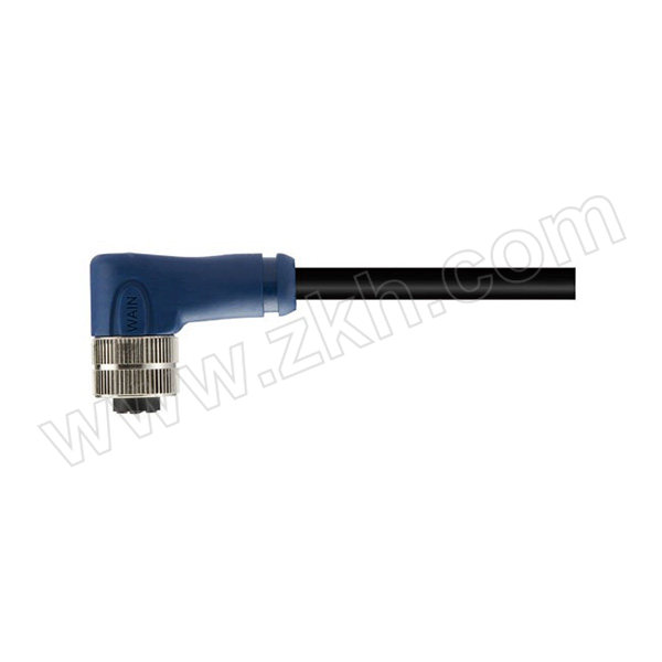 WAIN/唯恩 带线弯角电缆连接器 M12-F04A-S-5.0-PVC-SH 5m 1个
