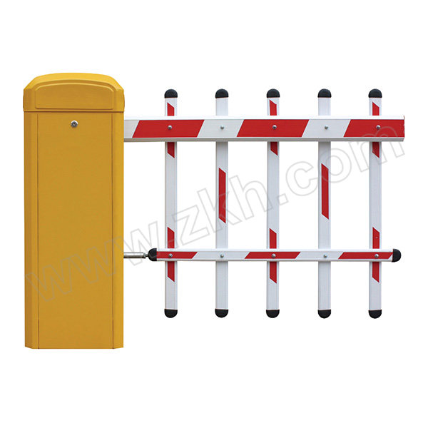 QIGONG/启功 二栏栅栏道闸 机箱尺寸334×260×1000mm 黄色箱体+红白色闸杆 闸杆长度5.6m 右抬杆 1台