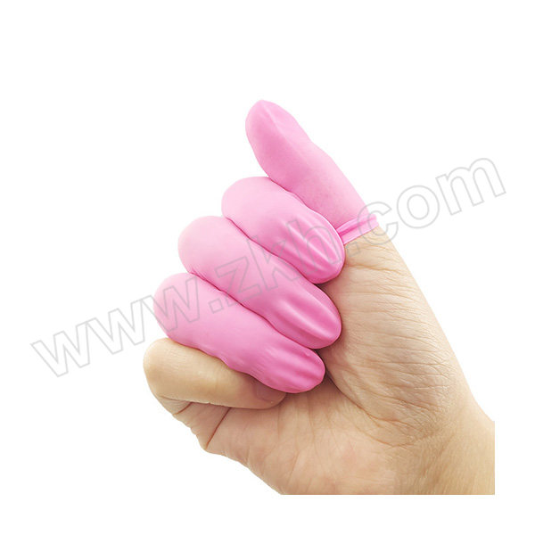 LONGHUATAI/隆华泰 一次性无粉乳胶手指套 601 M 粉红色(手卷)500g 1包