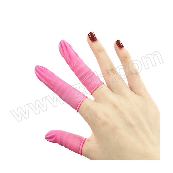 LONGHUATAI/隆华泰 一次性无粉乳胶手指套 601 M 粉红色(手卷)500g 1包