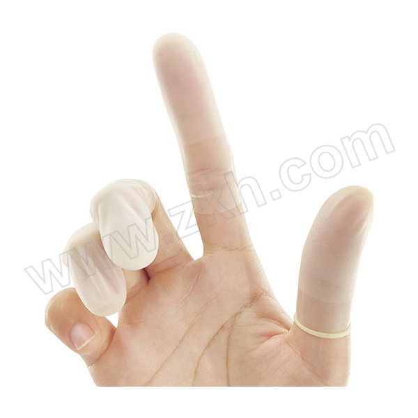 LONGHUATAI/隆华泰 马来进口纯胶柔软一次性透明乳胶手指套 A1 M 1000个 进口胶切口磨砂 1包
