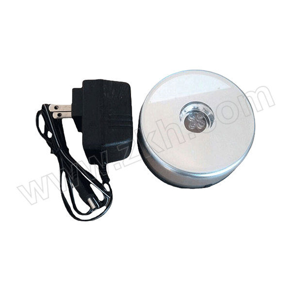 PRS/普瑞斯 LED水晶七彩发光底座 底盘直径10cm 镜面直径9cm 充插两用 1套