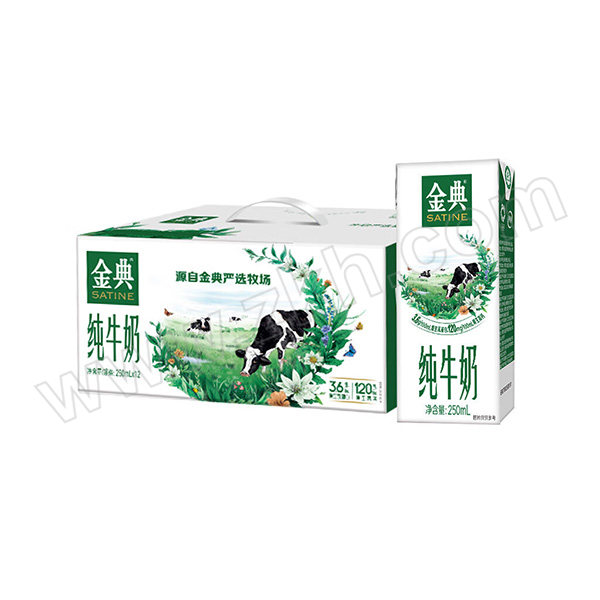 YILI/伊利 金典纯牛奶(苗条砖) 6907992507385 250mL×12盒 1箱