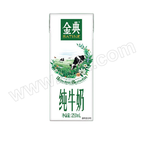 YILI/伊利 金典纯牛奶(苗条砖) 6907992507385 250mL×12盒 1箱