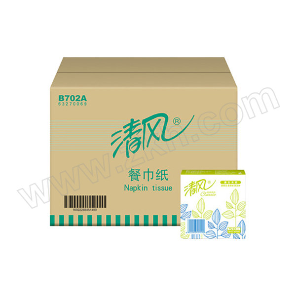 BREEZE/清风 抽取式餐巾纸 B702A 单层 230×230mm 50抽×96包 1箱