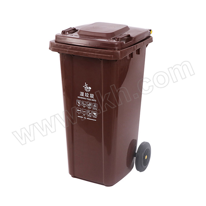 JIAQIANG/嘉强 可挂车分类垃圾桶 湿垃圾240L 74×58×108cm 240L 咖啡色 湿垃圾 1个