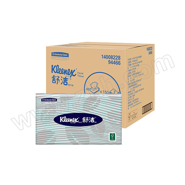 KLEENEX/舒洁 袋装面纸 94466 200×166mm 150抽×48包 1箱