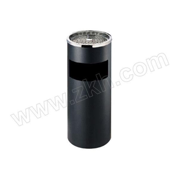 MINGGU/鸣固 不锈钢圆形座地烟灰桶 ZJ4445 250×610mm 黑色 1个