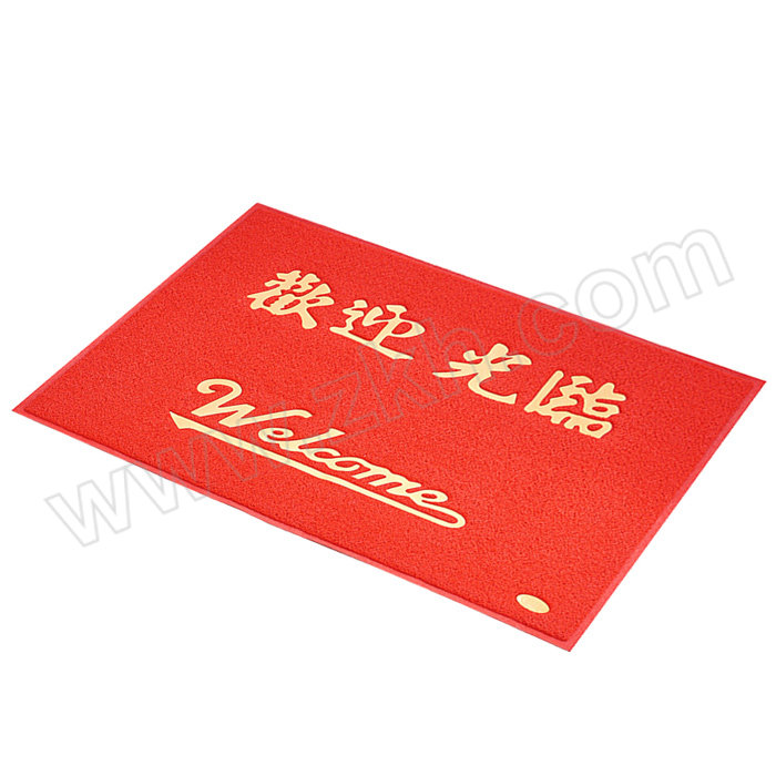 LAUTEE/兰诗 拉丝款防滑地垫 LS-1029 80×120cm 红色 PVC 厚1.2cm 欢迎光临 1块