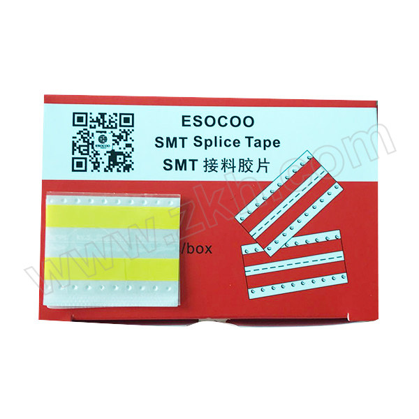 ESOCOO/一电通 双面黄色不防静电SMT接料带 0112C 12mm 7×40mm 黄色 500个 1盒