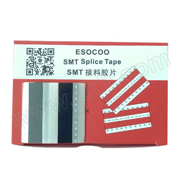 ESOCOO/一电通 双面黑色不防静电SMT接料带 0112GC 12mm 7×40mm 黑色 500个 1盒