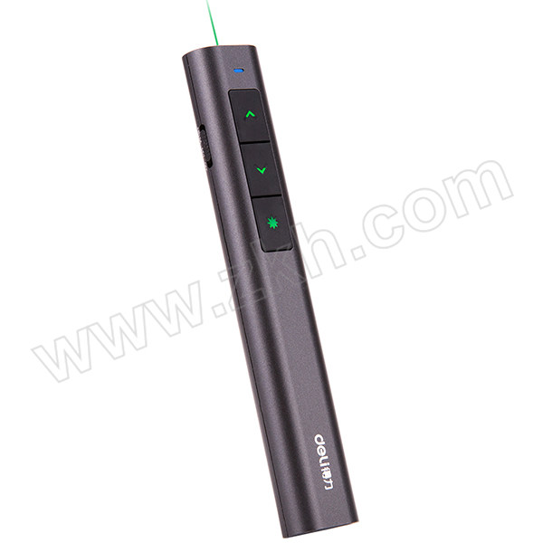 DELI/得力 激光笔 2809 绿光 黑色 可充电音量调节教鞭 PPT幻灯片遥控翻页笔 1支