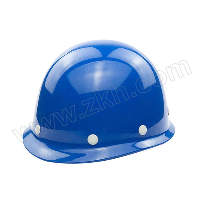 JIXIANG/吉象 盔式玻璃钢安全帽 A2型 蓝色 旋钮式帽衬 1顶