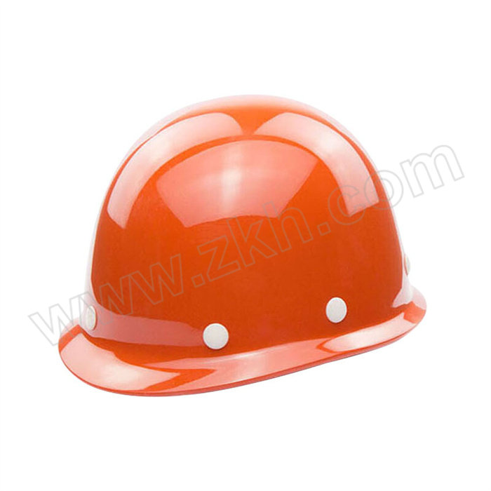 JIXIANG/吉象 盔式玻璃钢安全帽 A2型 橙色 旋钮式帽衬 1顶