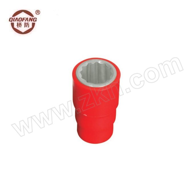 QIAOFANG/桥防 1/2"方绝缘浸塑套筒头 7302A-26 26mm 1把