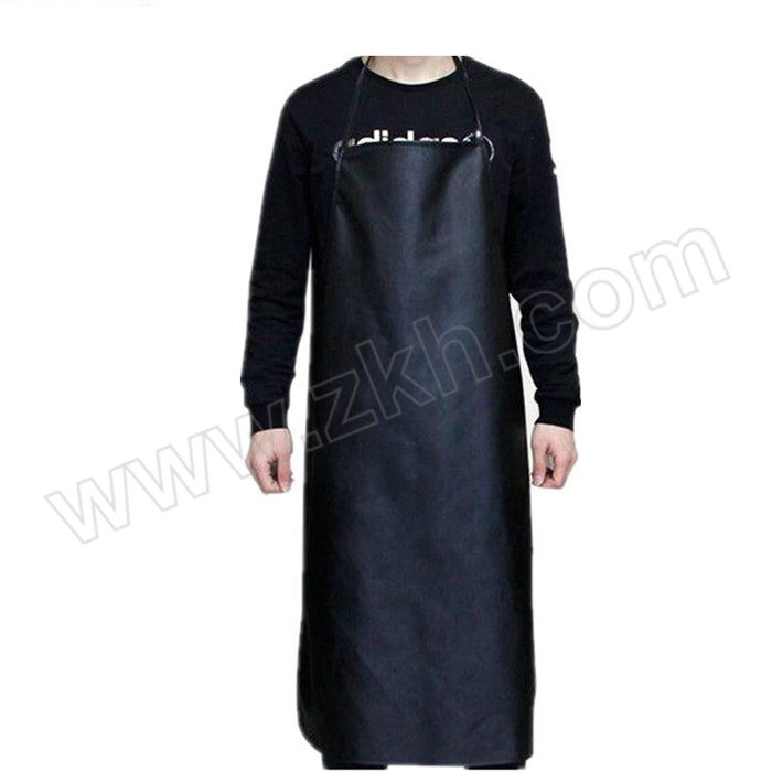 DH/鼎红 防水防油皮革围裙 黑色 均码 长95cm 1件