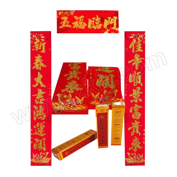 XIJIAHUA/溪嘉华 对联烫金字 220×34cm 1副
