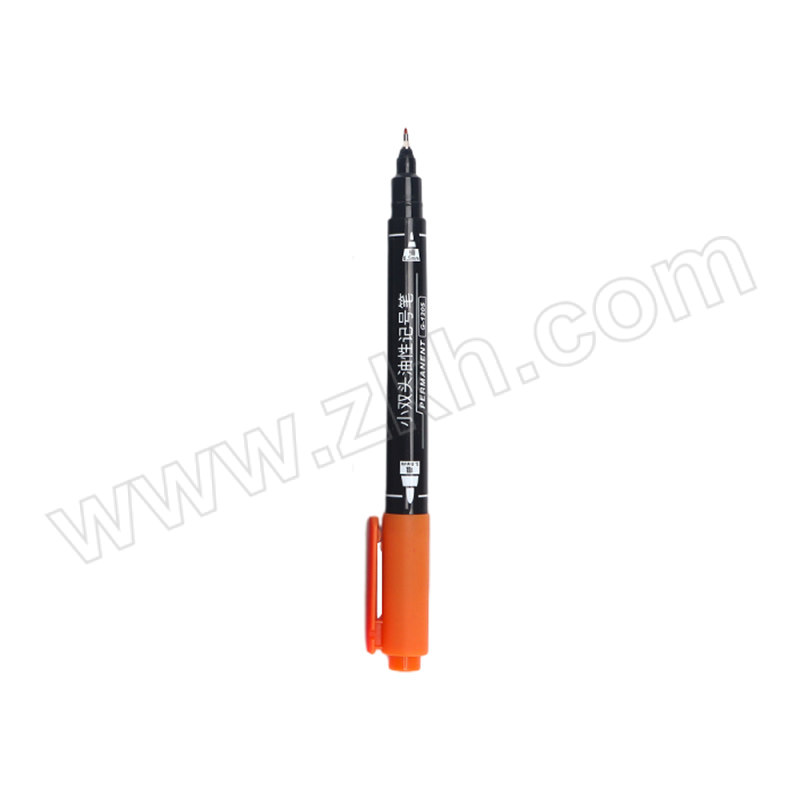 GEEMARKER 小双头油性工业记号笔 G-1205 橙色 双头 0.5mm/1mm 12支 1盒