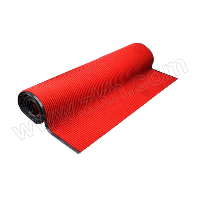 ICEY/冰禹 BYll-971系列条纹防滑除尘过道地毯 1×1.2m 大红色 厚7mm PVC 1卷