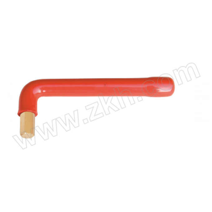 QIAOFANG/桥防 铝青铜防爆绝缘浸塑内六角扳手 6405-4-Al 4mm 1把